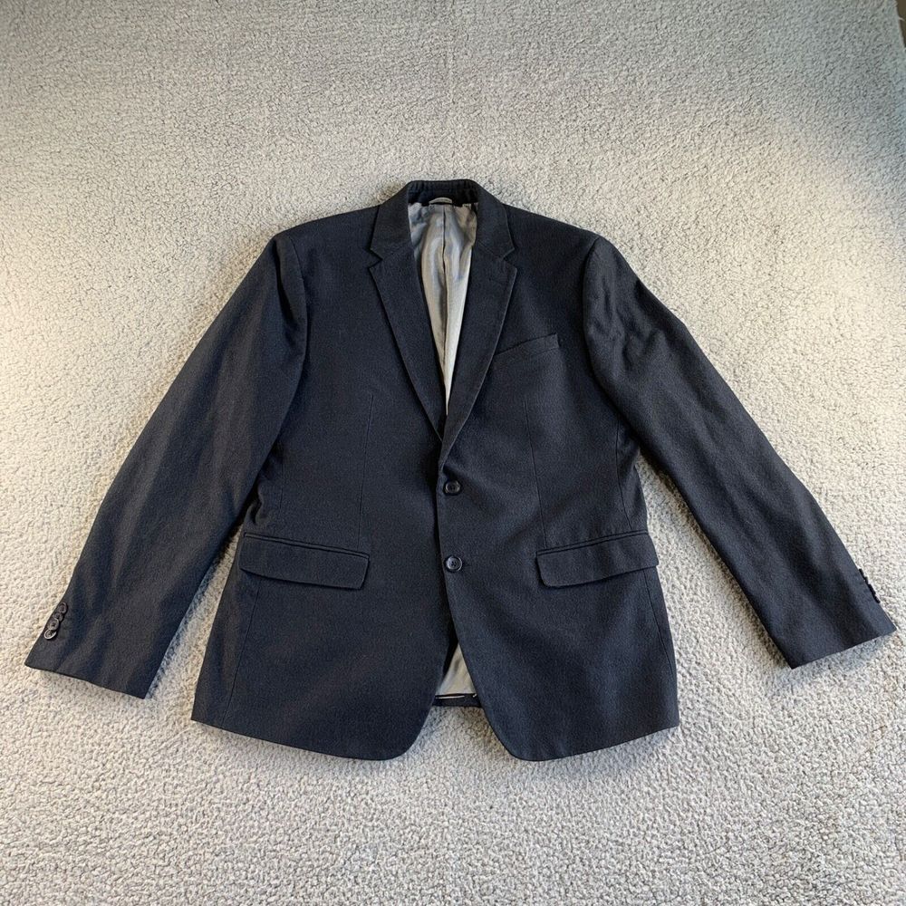 Banana‎ Republic Blazer Mens 44 R Blue Gray Sport Coat Suit Jacket Slim Fit